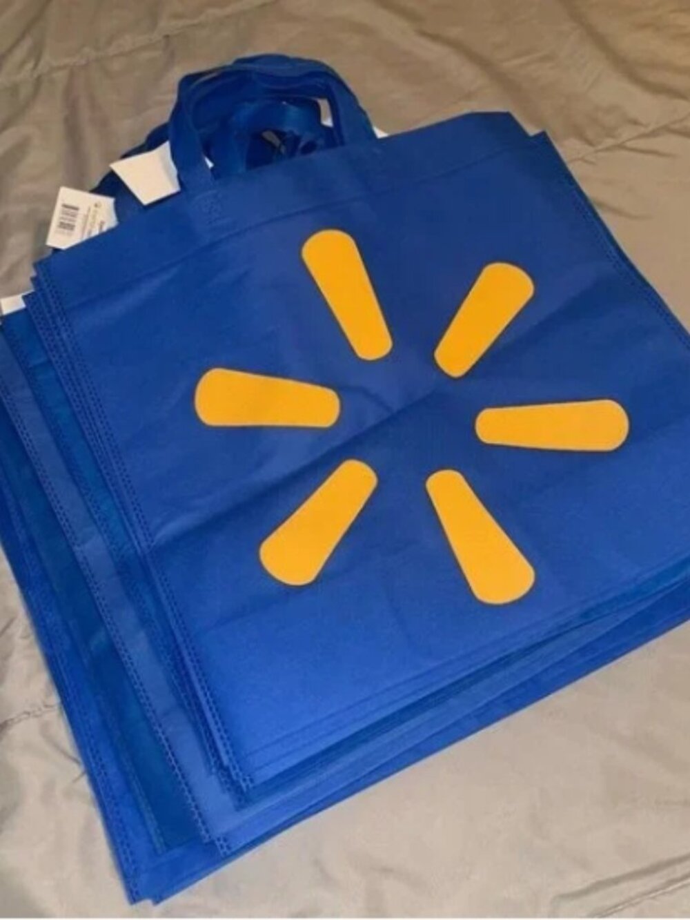 36 Walmart Canvas like reusable Shopping Market Bags/ Totes  New w/tags